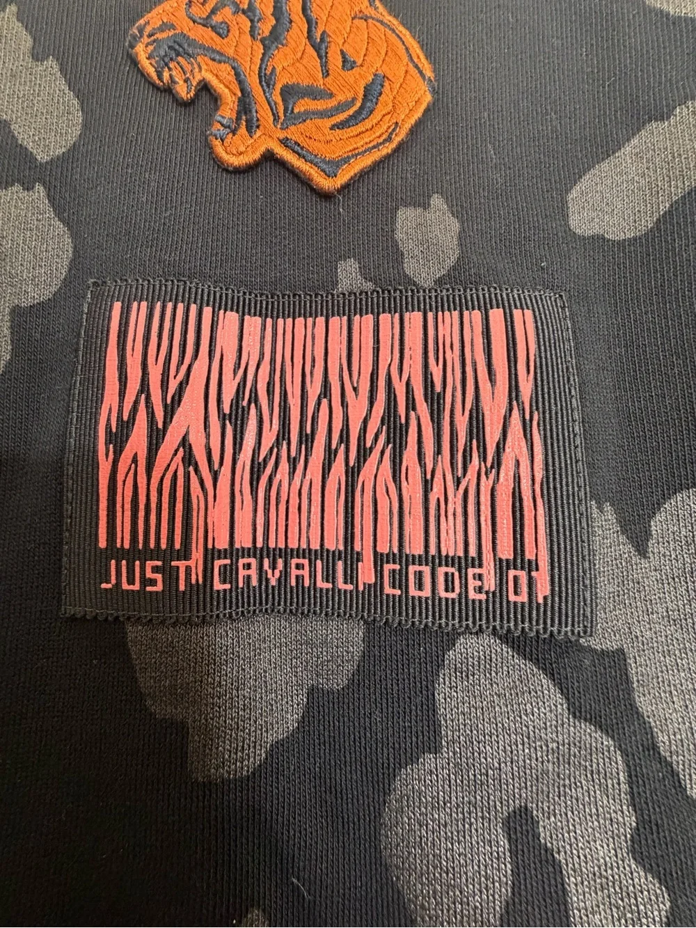 Just Cavalli Graphic Leopard Sweatshirt XXL Black Authentic Made in Italy